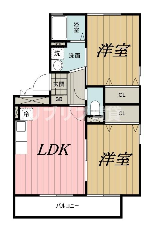 ＩＳ・若葉　Ｂの間取り