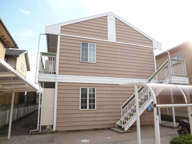 倉敷市福田町古新田のアパートの外観