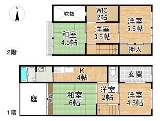 【間取り】 | 大将軍川端町貸家
