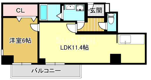 【間取り】 | プレザン新神戸