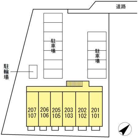 セジュール福地　　刈谷市近郊の賃貸はクラスホーム刈谷店の区画図