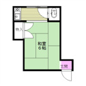 【間取り】 | 14㎡1K【東栄荘】