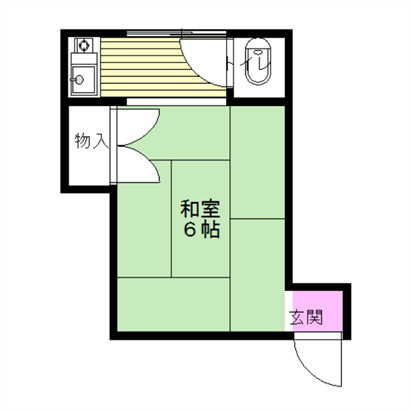 【間取り】 | 東栄荘 | 14㎡1K【東栄荘】