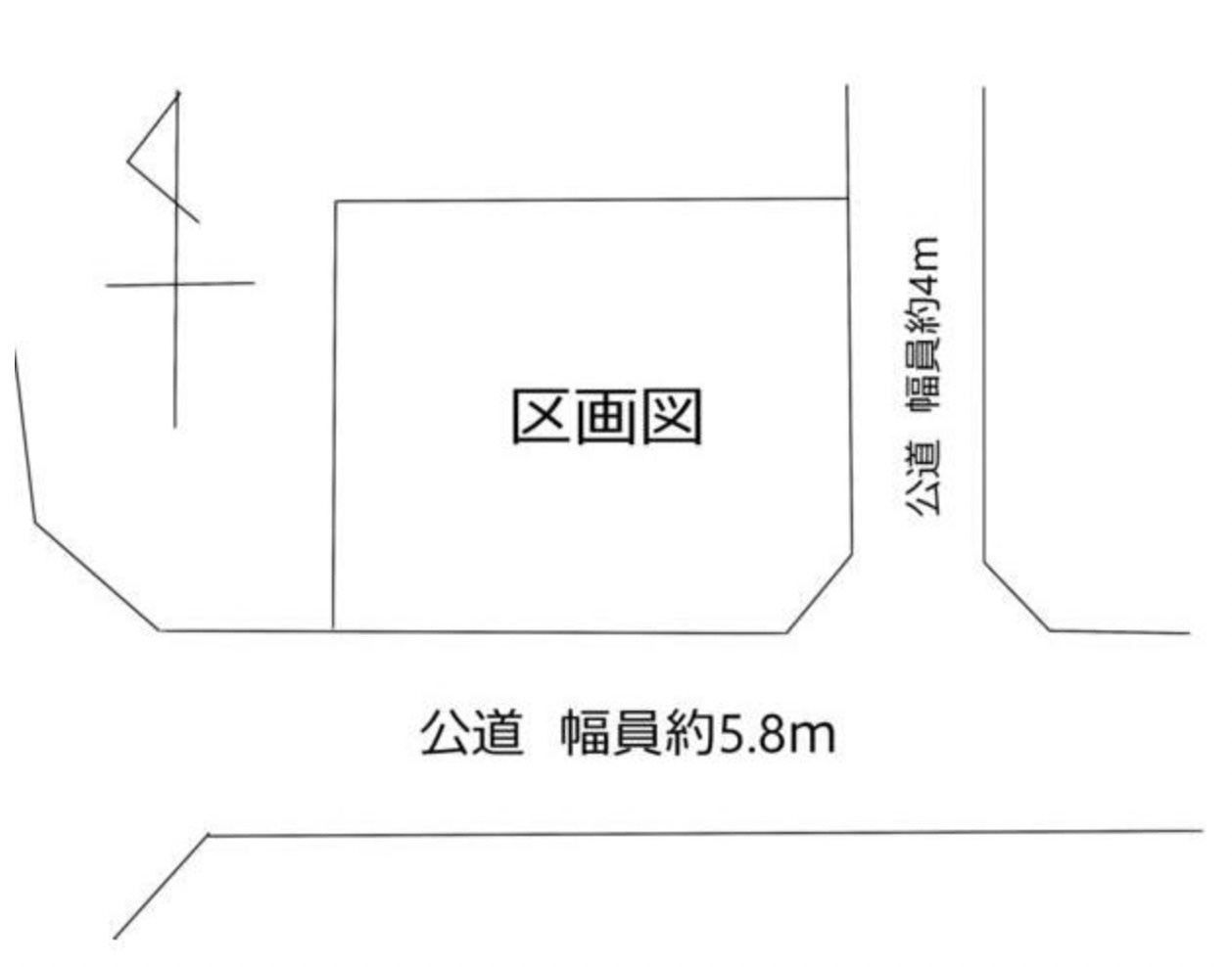 足利市江川町４丁目の売地の区画図