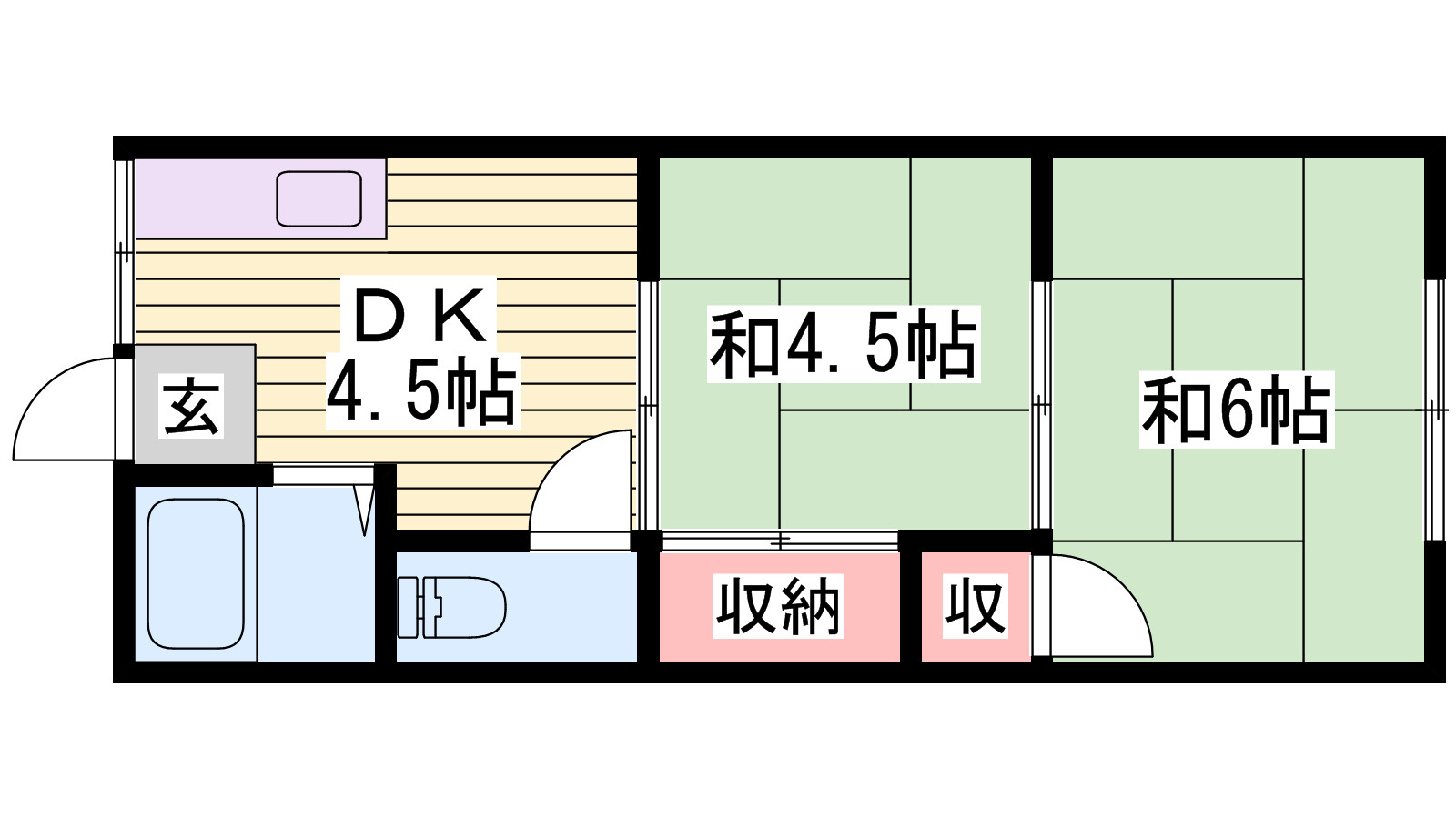 白楊荘の間取り