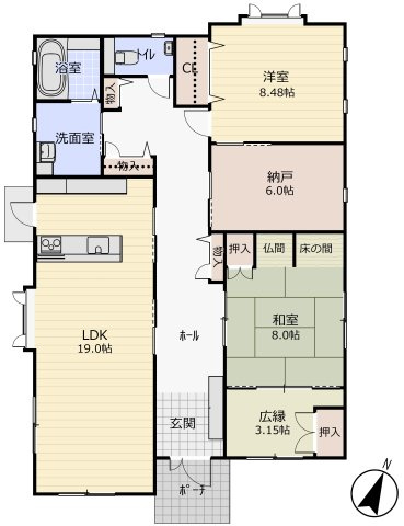 錦町戸建の間取り