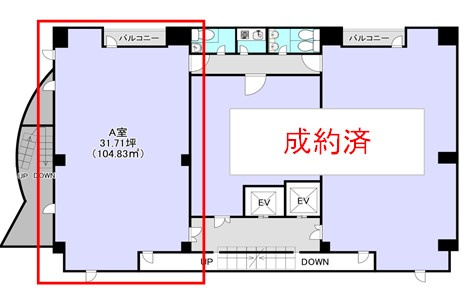 フクダ不動産NAMBAビルの間取り