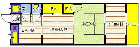 オークラハイツの間取り