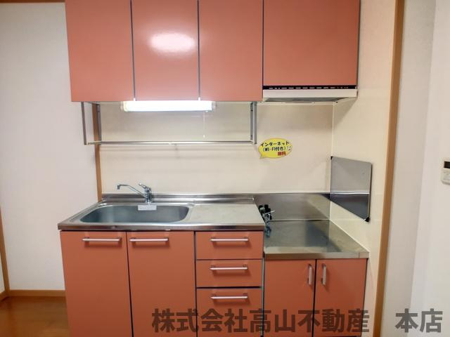 遠賀郡岡垣町旭南のアパートのキッチン