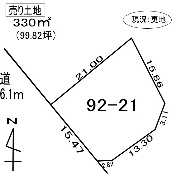 登別市富岸町92番21　土地