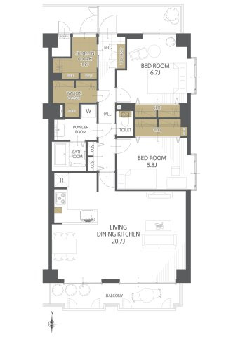 【間取り】ダイアパレス西別院 