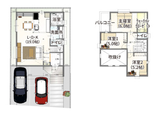 【参考プラン】 | 城陽市寺田宮ノ谷　売土地　建築条件付き | 自由設計になりますので設計士と直接お話していただきオンリーワンのおうちづくりが可能です！需要の多いランドリールームも実現可能です。一緒に楽しくお家づくりをしていきましょう！