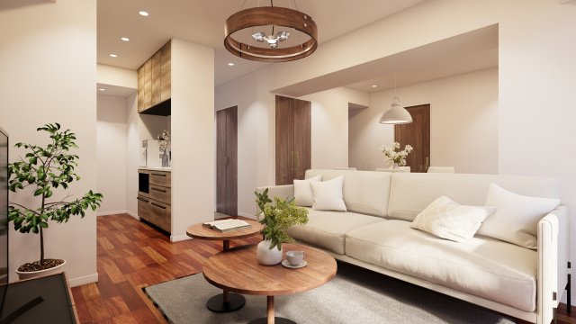 【居間・リビング】 | プライムフィット中目黒 | ※室内完成予想CG