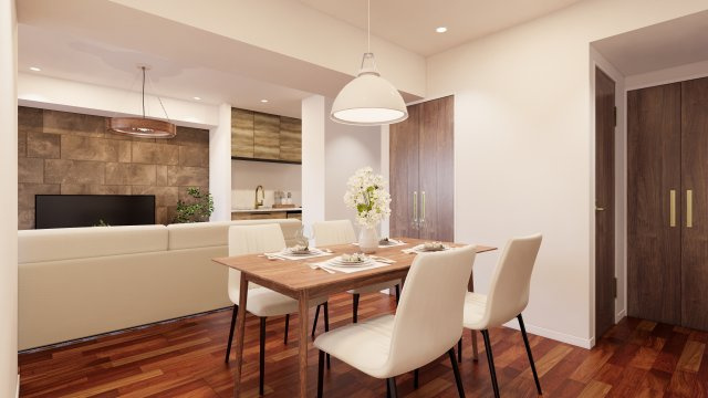 【居間・リビング】 | プライムフィット中目黒 | ※室内完成予想CG