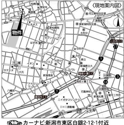 クレイドルガーデン　東区白銀第４　全４棟の地図