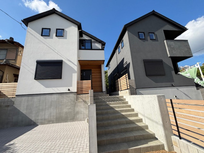 【外観】 | 神戸市西区樫野台3丁目　新築戸建1号棟　仲介手数料無料！ | 落ち着いた雰囲気の外観です