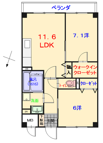 チェリーツリータウンの間取り|102,203,303
