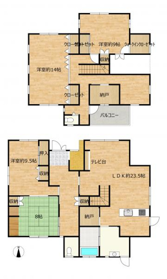 【間取り】 | 随所にこだわりの見られるおしゃれな造りです、収納も各地に配置してあります☆
