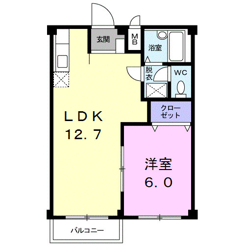 エルディム西塚Ｂの間取り