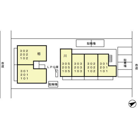 アルシュ　川の区画図