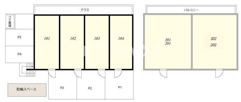 ハイネスハザマの区画図