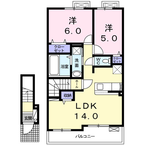 【間取り】 | サウスコートⅡ