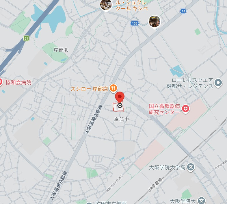 クレアール岸部の地図