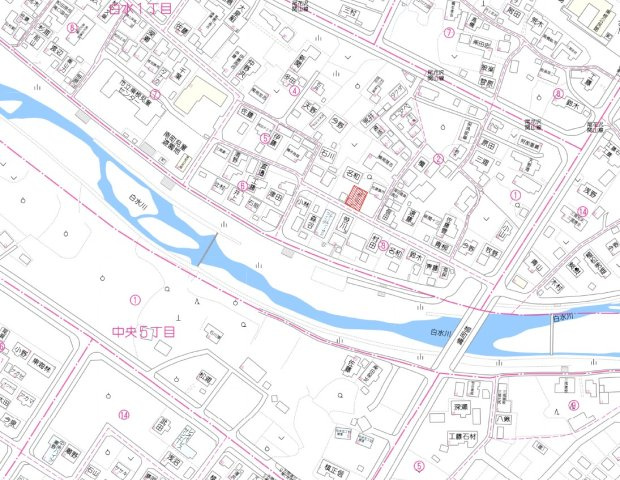東根市白水【売地】の地図|案内図