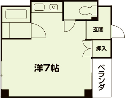 アーバンハウス北西の間取り|代表的な間取りです。