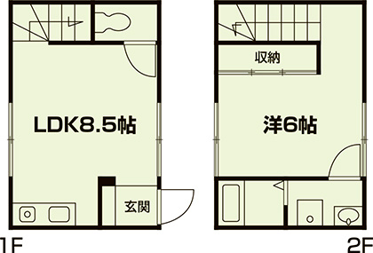 フラッツ28の間取り|代表的な間取りです。