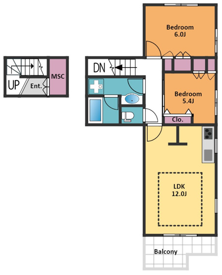 【間取り】 | Felicia | 収納豊富！床暖房の設備も嬉しいお部屋です♪
