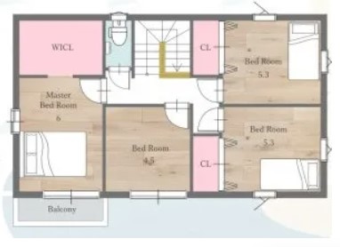 【間取り】小郡市三沢　3号地