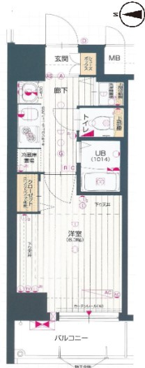 プレミアムコート天神橋エイトの間取り
