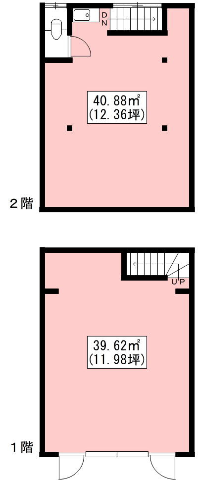 ６３７１６　岐阜市問屋町１丁目店舗の間取り