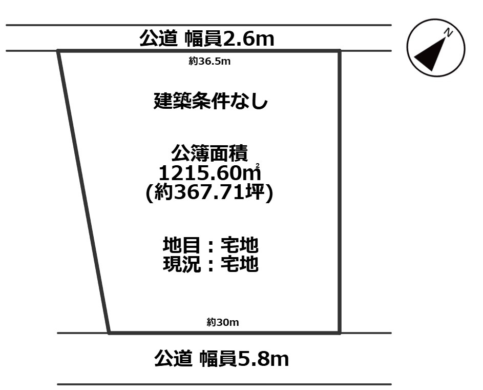 高島市朽木市場367坪土地の土地図