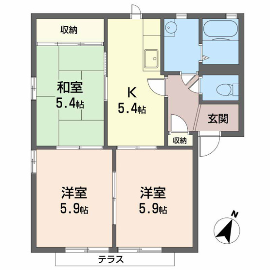 【間取り】 | セントラルハイツB棟