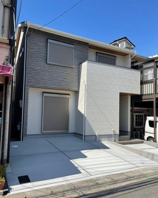 【外観】 | 山田猫塚町　築後未入居 | 土地面積約35.16坪、駐車2台可（サイズ制限あり）