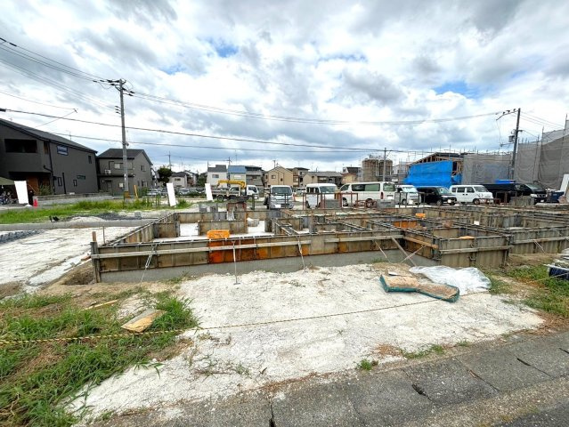 京阪本線『淀』駅まで徒歩８分♪お財布にも優しいオール電化４ＬＤＫ住宅◎伏見区淀下津町１期の外観|外観(２０２４年７月撮影)
現況建築中
