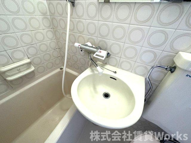 山本ハイツの洗面所|忙しい朝には欠かせない洗面所です