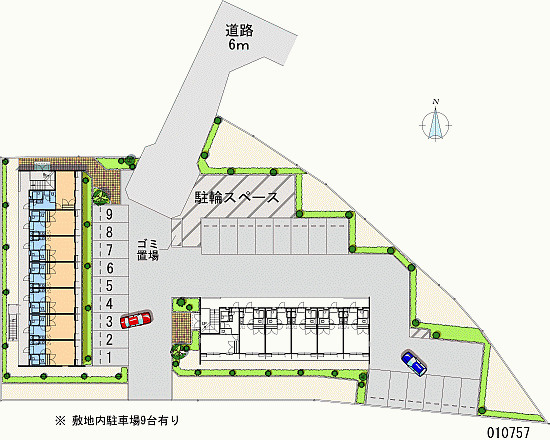 レオパレスシティーBの区画図|画像4