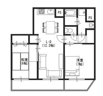 【間取り】 | ライオンズマンション上町台