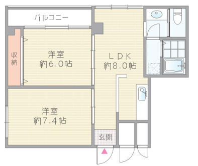 【間取り】 | アルタス北堀江