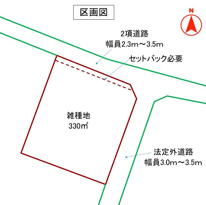 藤岡市東平井　土地500の土地図
