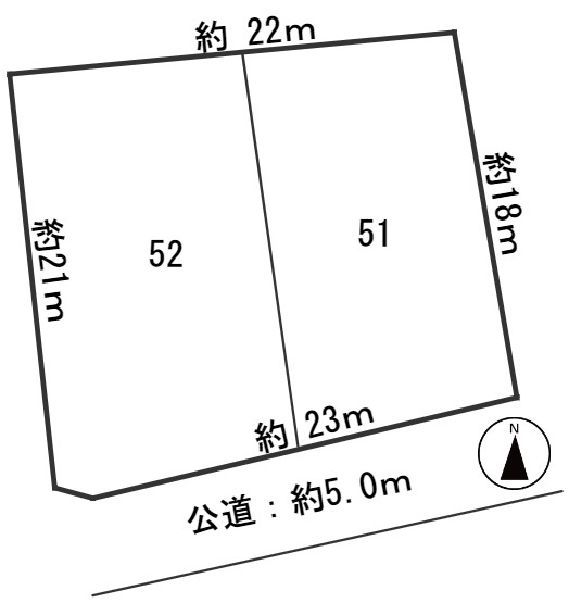 ６３６５５　岐阜市諏訪山１丁目土地の区画図