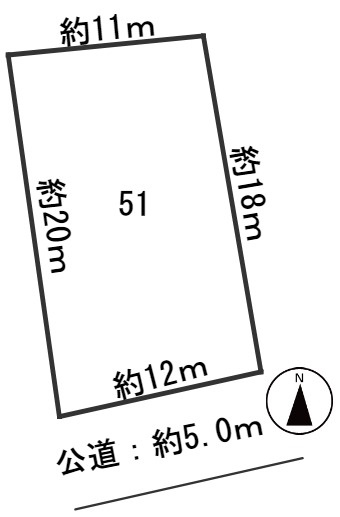 ６３７１２　岐阜市諏訪山１丁目土地の区画図