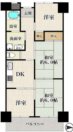 【間取り】 | イスズハイツベル長田B