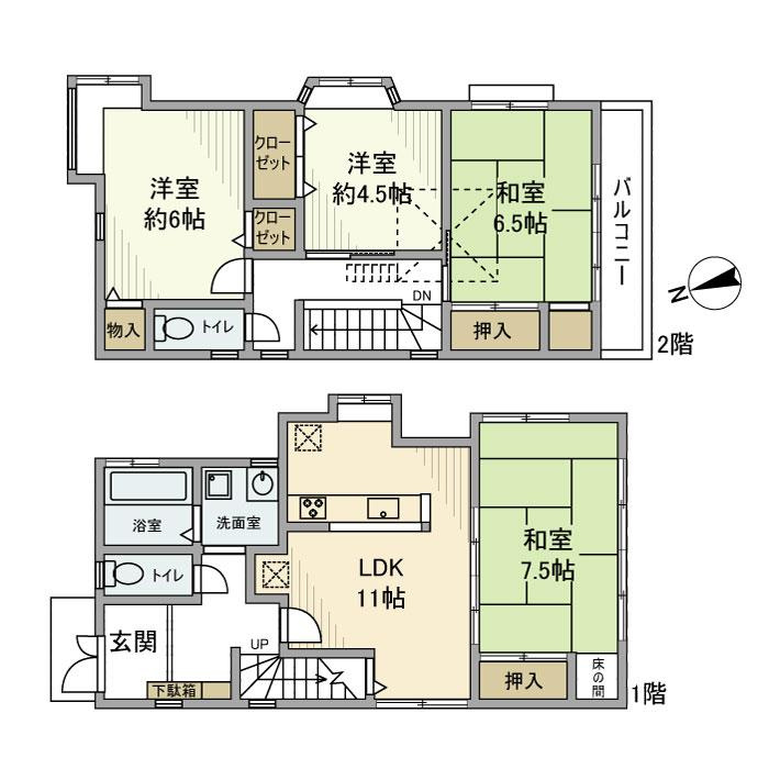 田村戸建の間取り
