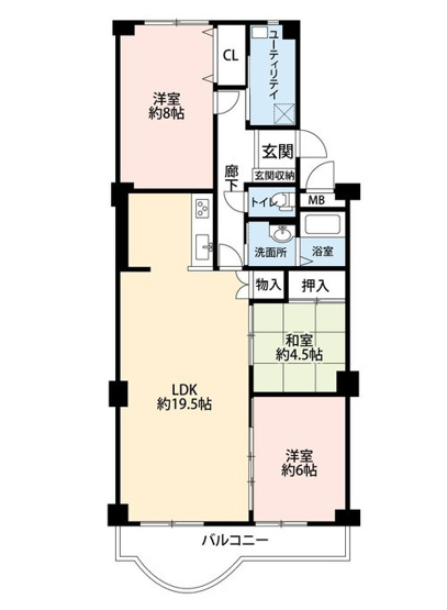 【間取り】 | 熊内台セントポリア