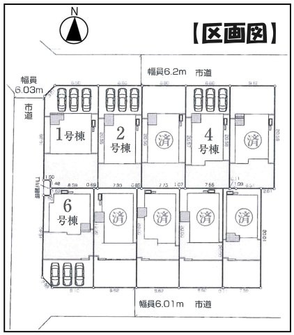 全１０区画新築分譲☆オール電化住宅☆全居室６帖以上の４ＬＤＫ☆駐車３台ＯＫ☆南丹市園部町横田の区画図|該当物件：２号棟