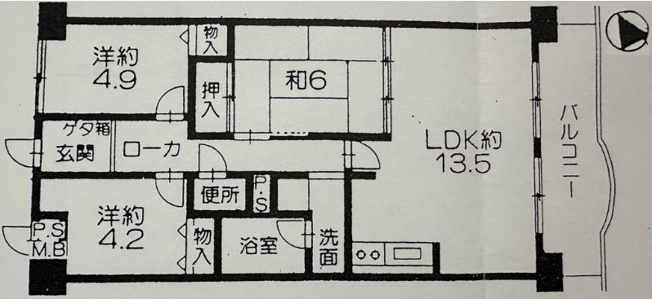 【間取り】 | 加古川グリーンシティE棟